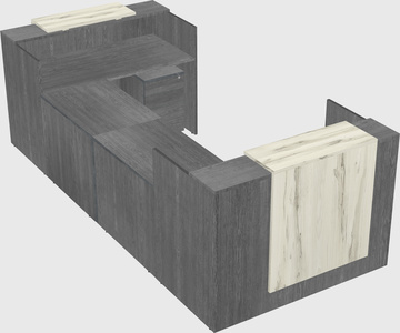 Reception desk u-shape