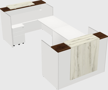 Reception desk u-shape