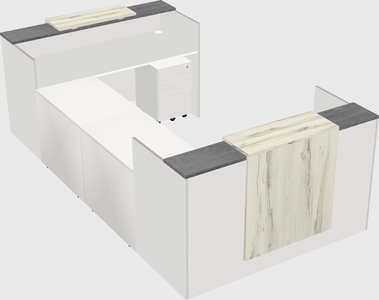 Reception desk u-shape