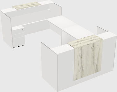 Reception desk u-shape
