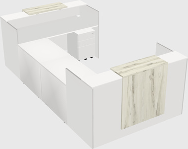 Reception desk u-shape