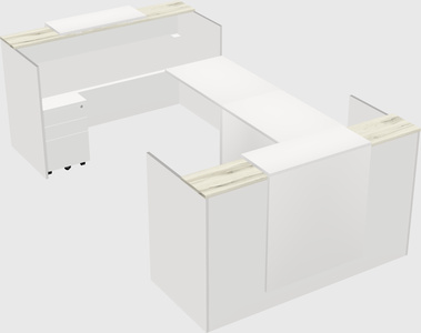 Reception desk u-shape