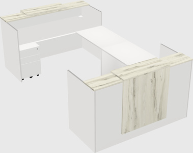 Reception desk u-shape
