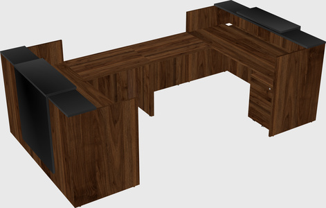 Bureau d'accueil en forme de u
