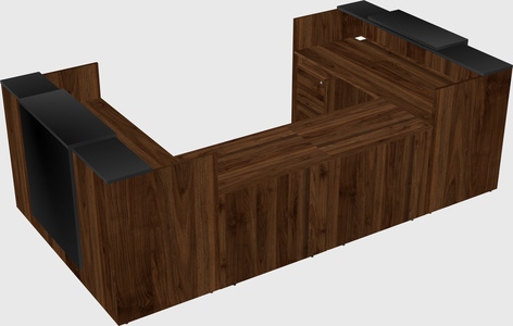 Bureau d'accueil en forme de u