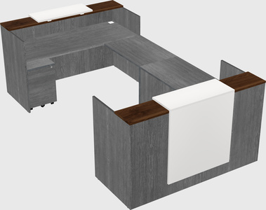 Reception desk u-shape