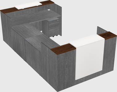 Reception desk u-shape