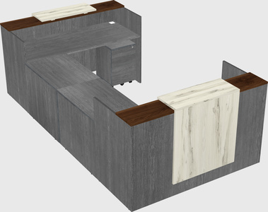 Reception desk u-shape