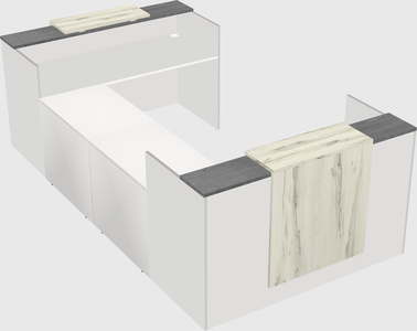 Reception desk u-shape