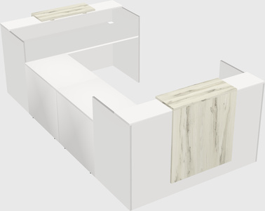 Reception desk u-shape