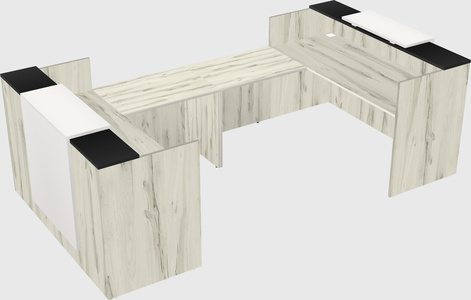 Bureau d'accueil en forme de u