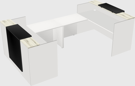 Bureau d'accueil en forme de u