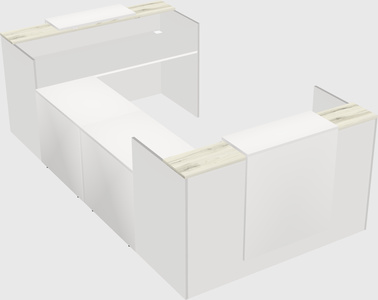Reception desk u-shape