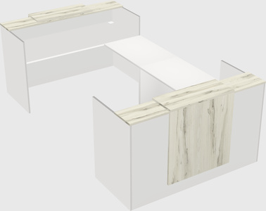 Reception desk u-shape