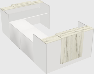 Reception desk u-shape