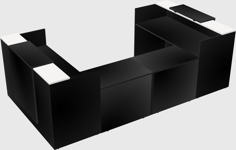 Reception desk u-shape