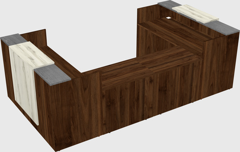 Reception desk u-shape