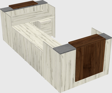 Reception desk u-shape