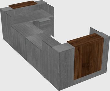Reception desk u-shape