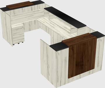 Reception desk u-shape