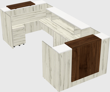 Reception desk u-shape