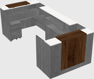 Reception desk u-shape