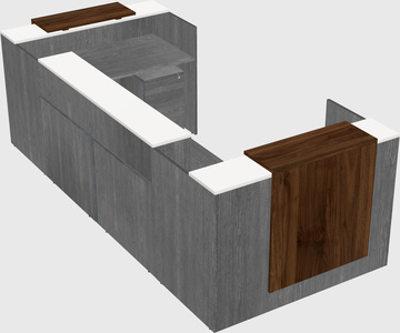 Reception desk u-shape