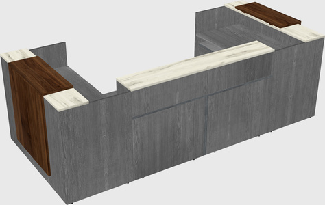 Reception desk u-shape