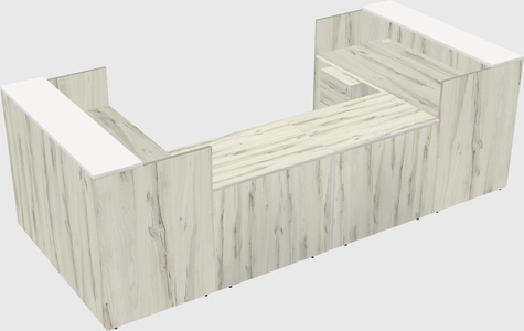 Reception desk u-shape