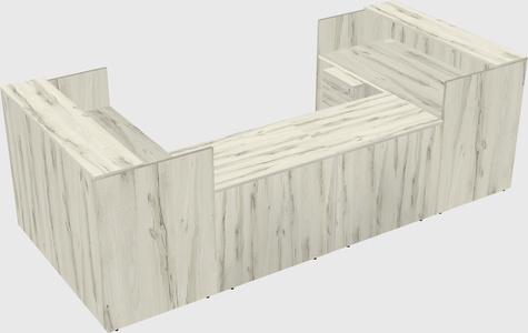 Reception desk u-shape