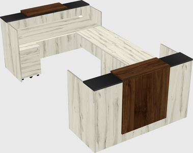 Reception desk u-shape