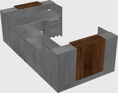 Reception desk u-shape