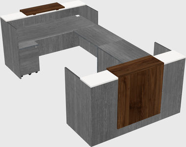 Reception desk u-shape
