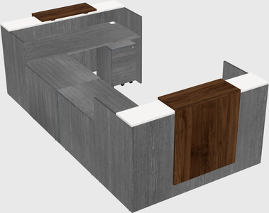 Reception desk u-shape
