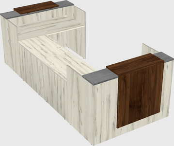 Reception desk u-shape