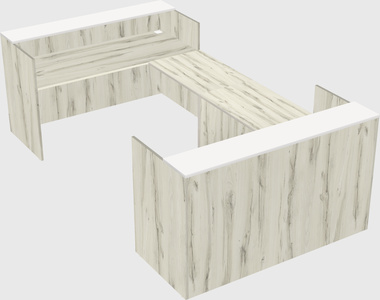Reception desk u-shape