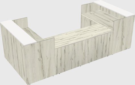 Reception desk u-shape