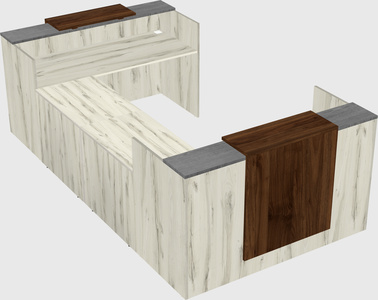Reception desk u-shape