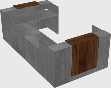 Reception desk u-shape