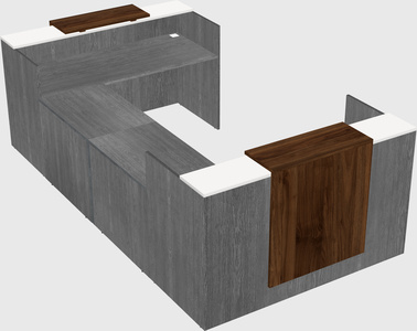 Reception desk u-shape