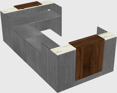Reception desk u-shape