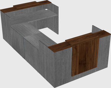 Reception desk u-shape