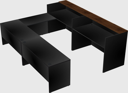 Shared one sided u-shaped reception desk