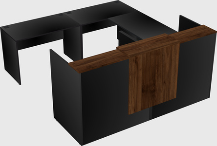 Shared one sided u-shaped reception desk