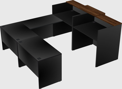 Shared one sided u-shaped reception desk