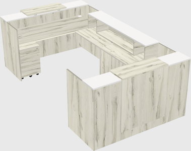 Reception desk u-shape