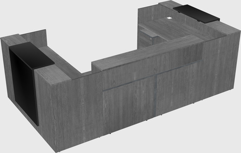 Bureau d'accueil en forme de u