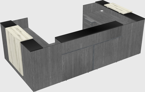 Bureau d'accueil en forme de u
