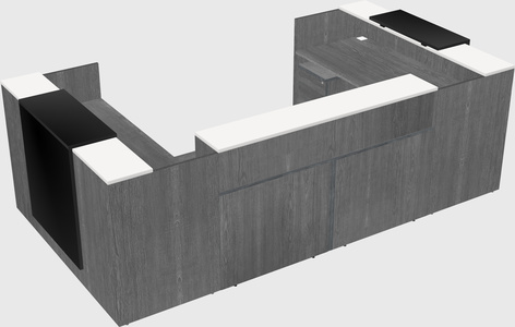 Bureau d'accueil en forme de u