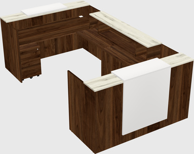 Reception desk u-shape